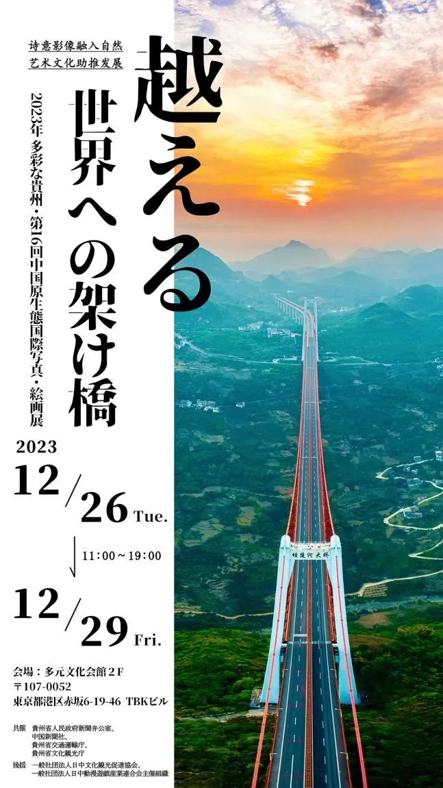 過去の実績：「越える 世界への架け橋」展のポスター